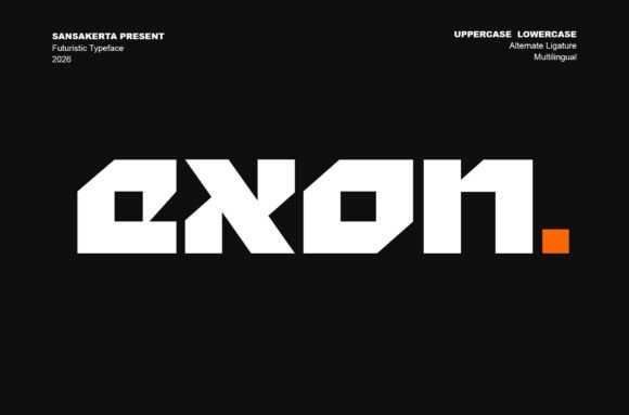 Exon: The Futuristic Display Font for Digital Realms