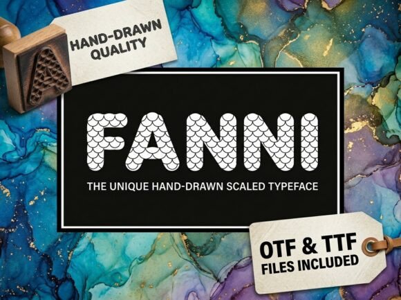 Fanni: A Dive into Textured, Oceanic Typography