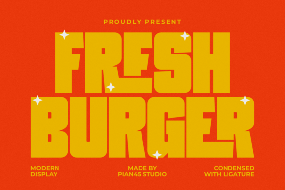 Fresh Burger: The Bold Typeface for Food Branding