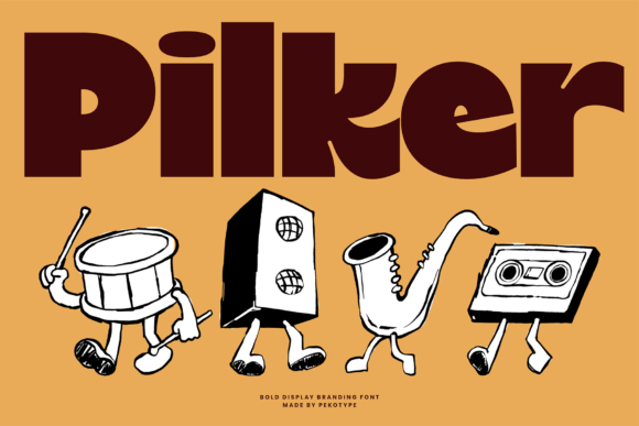 Pilker: The Retro Display Font That Brings Bold Energy to Any Design