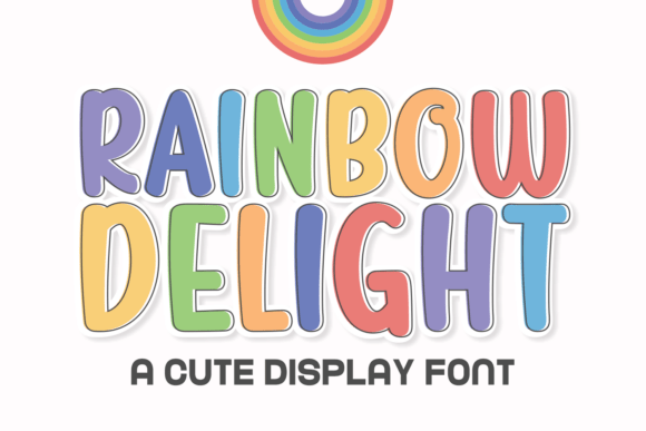 Rainbow Delight: A Burst of Joyful Typography